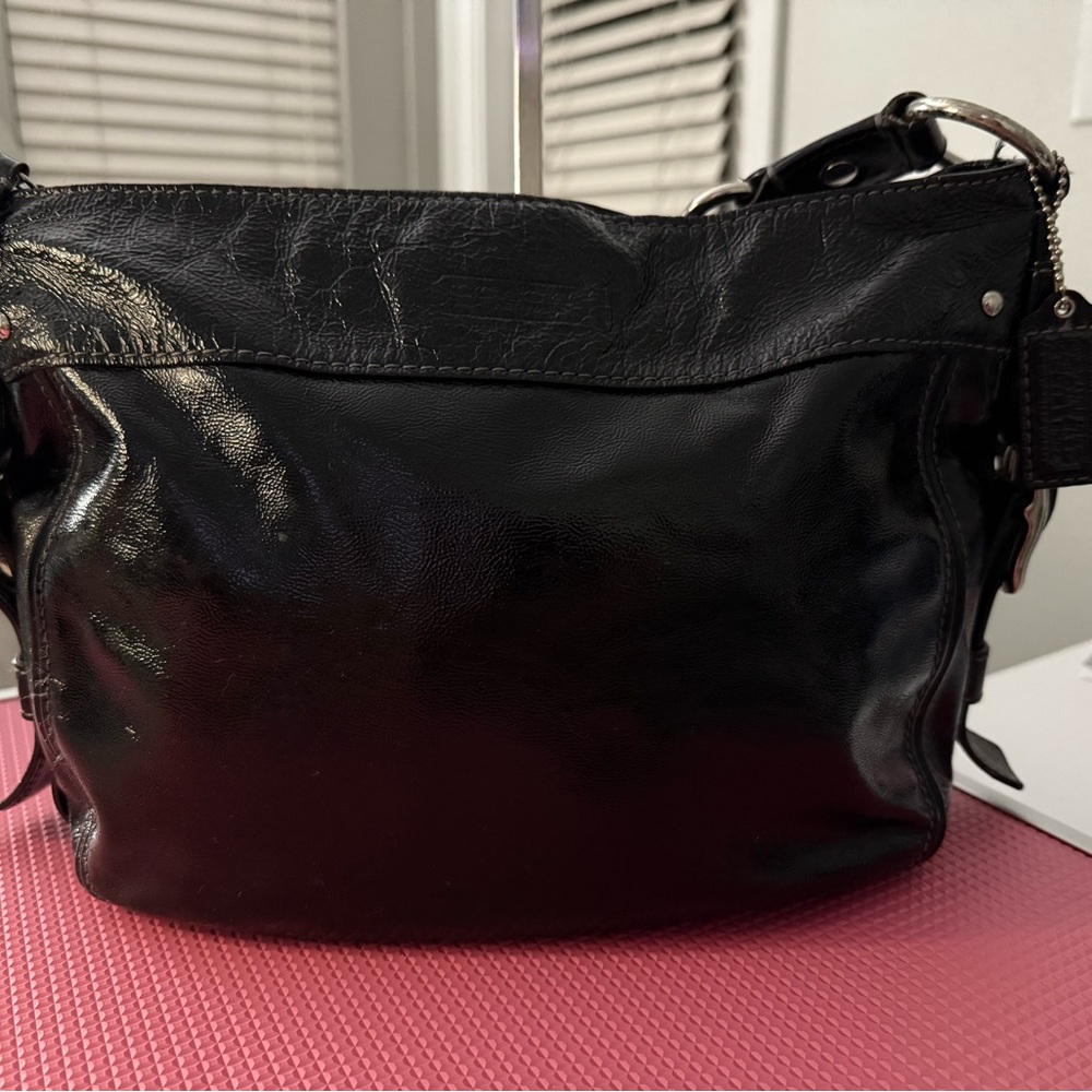 Black Leather Coach Women's Bag
